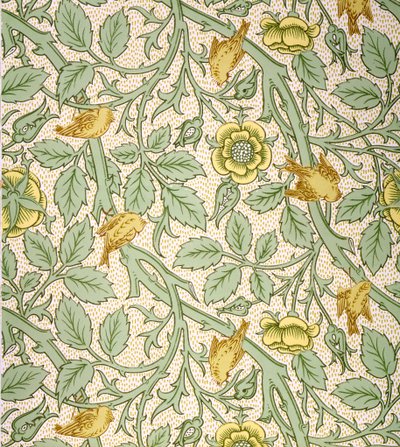 Disegno di Carta da Parati con Uccelli da William Morris